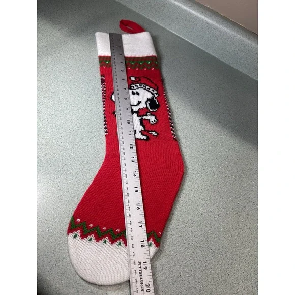 Vintage‎ Ambassador Peanuts SNOOPY Knit Christmas Stocking 1958 50s Taiwan
